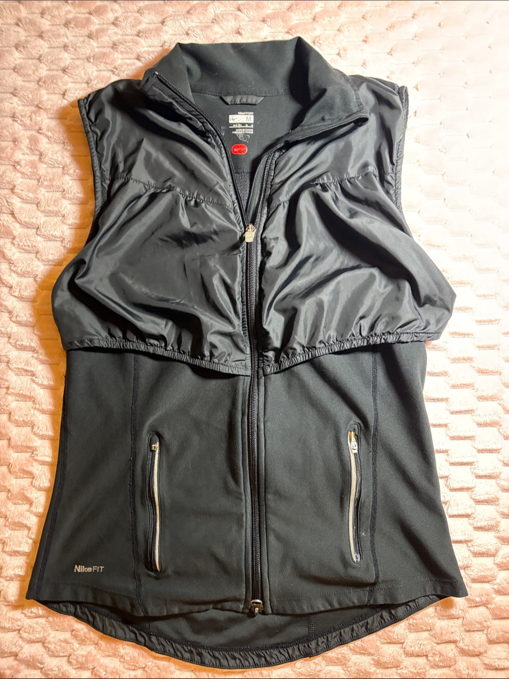 Nike Black Women's Sleeveless Zip Vest